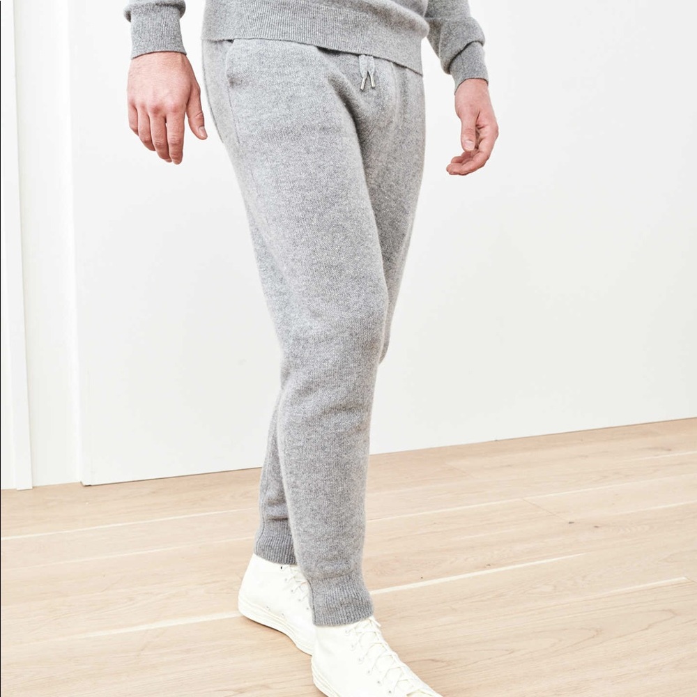 🔥 NEW 100% CASHMERE SWEATPANTS JOGGERS MENS FIT